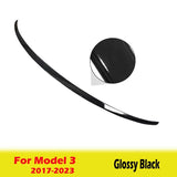 BEVO Rear Trunk Spoiler for Tesla Model Y 3 Highland 2017 - 2024 High-Performance ABS Spoiler Lip Tail Wing Accessories / M3 Glossy Black