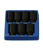 Load image into Gallery viewer, 1/2&quot; Dr Deep Impact Socket Set 7pc Metric (6p) for Axle Nuts