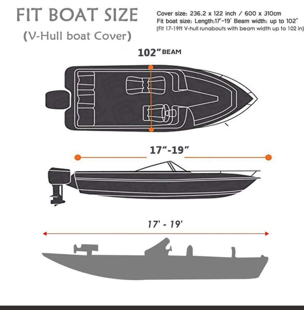 Boat Cover Heavy Duty 600D 12ft