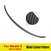 Load image into Gallery viewer, BEVO Rear Trunk Spoiler for Tesla Model Y 3 Highland 2017 - 2024 High-Performance ABS Spoiler Lip Tail Wing Accessories / M3 Matte Carbon