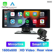 Load image into Gallery viewer, 10.26 Inch Portable Car MP5 Player Mirrorlink Wireless Carplay Android Auto Car Stereo BT TF USB DVR Rearview for Universal / With Ahd Camera